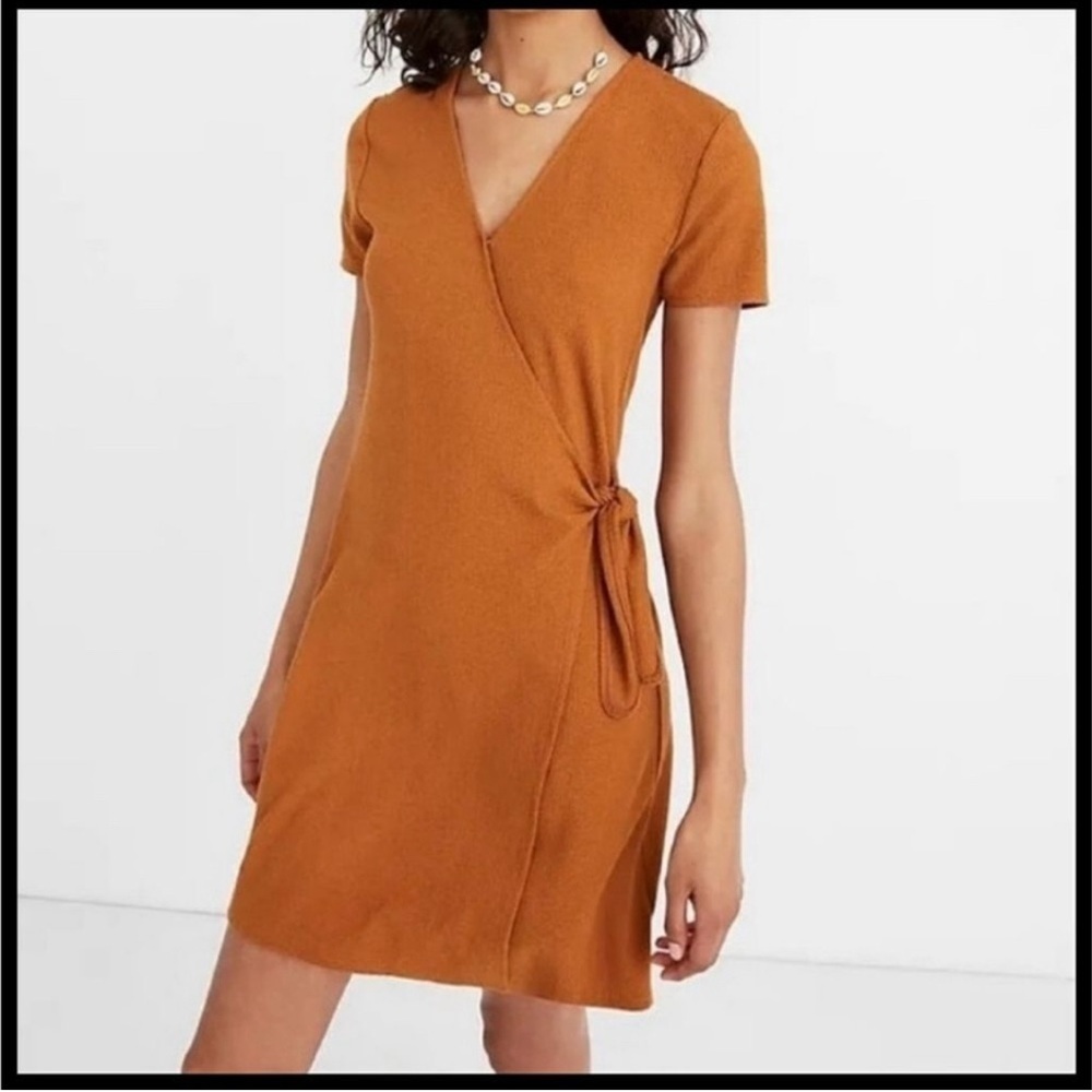 Madewell NWT Women’s XXS Texture & Thread VNeck‎ Side Tie Wrap Casual Boho Dress